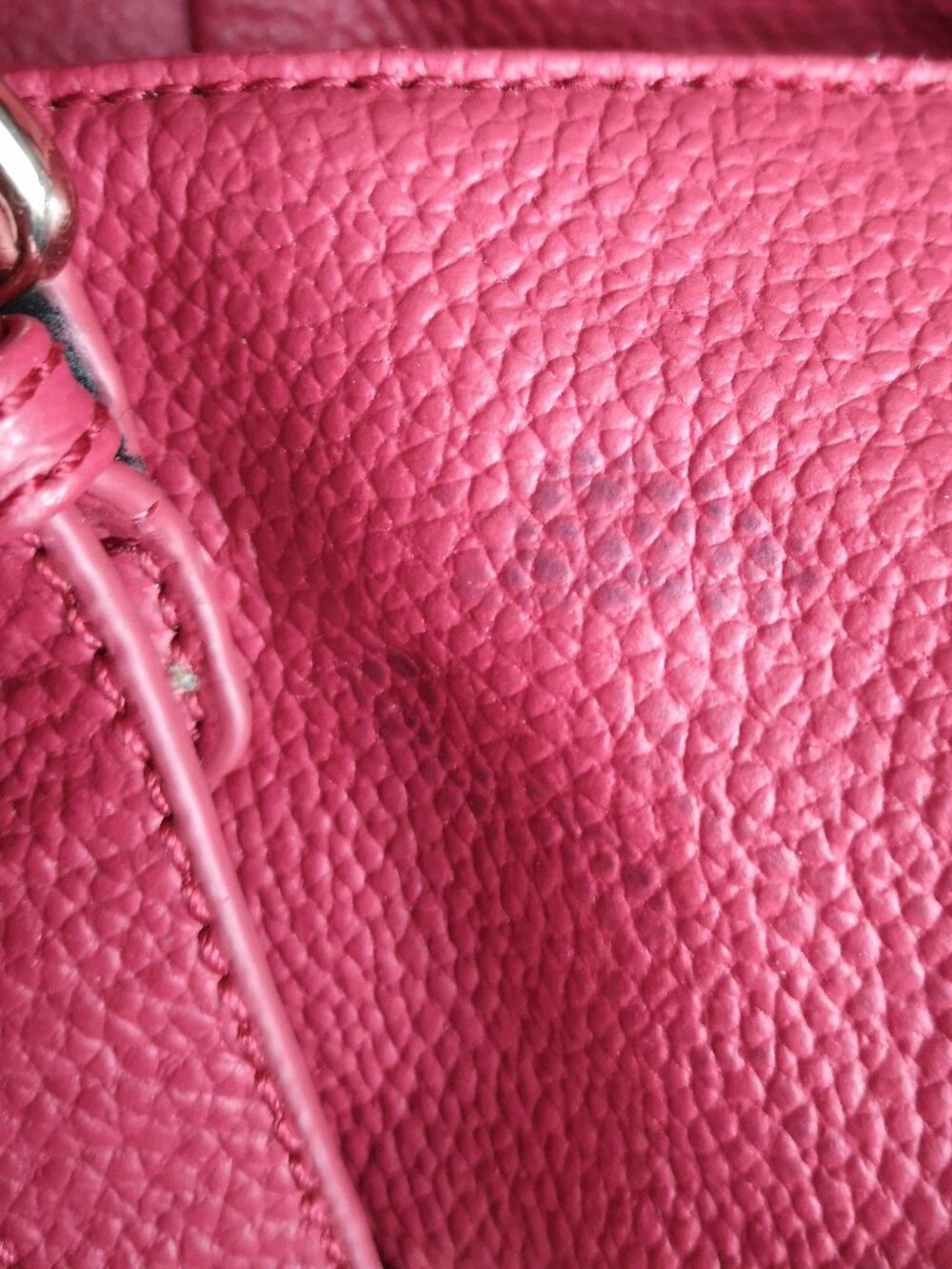 Raisa by Heys Pink Adjustable Strap Pebble Finish Leather Large Tote Bag Lined - Picture 13 of 15